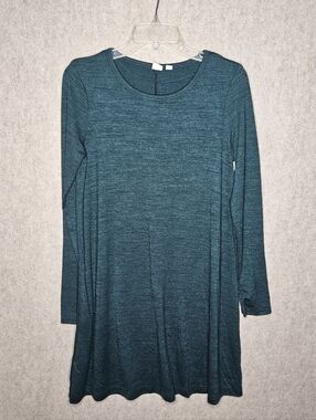 GAP Teal Long Sleeve Knit Swing Dress – Medium